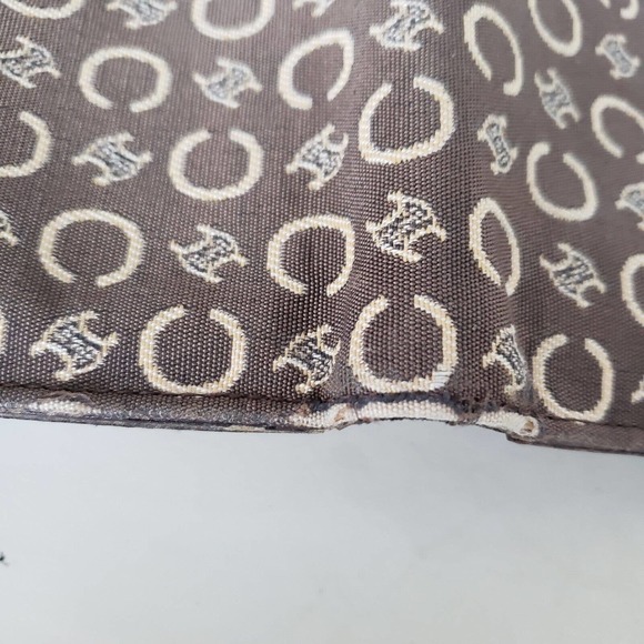 Celine Vintage Triomphe Canvas Leather Brown Wallet Medium Folding Purse - Picture 12 of 16